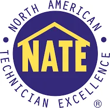 A nate logo with the name of a home in the center.