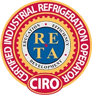A seal that says certified industrial refrigeration operator